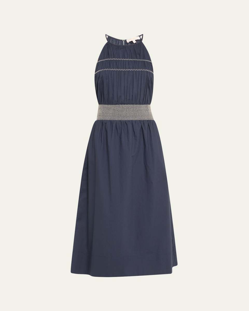 Melanie High-Neck Midi Dress